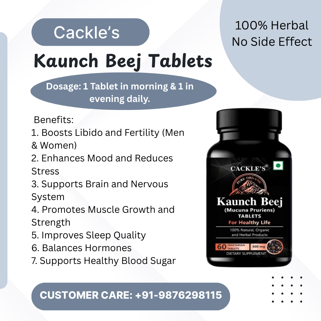 Kaunch Beej Tablet - 800mg - Pack of 60 Tablets