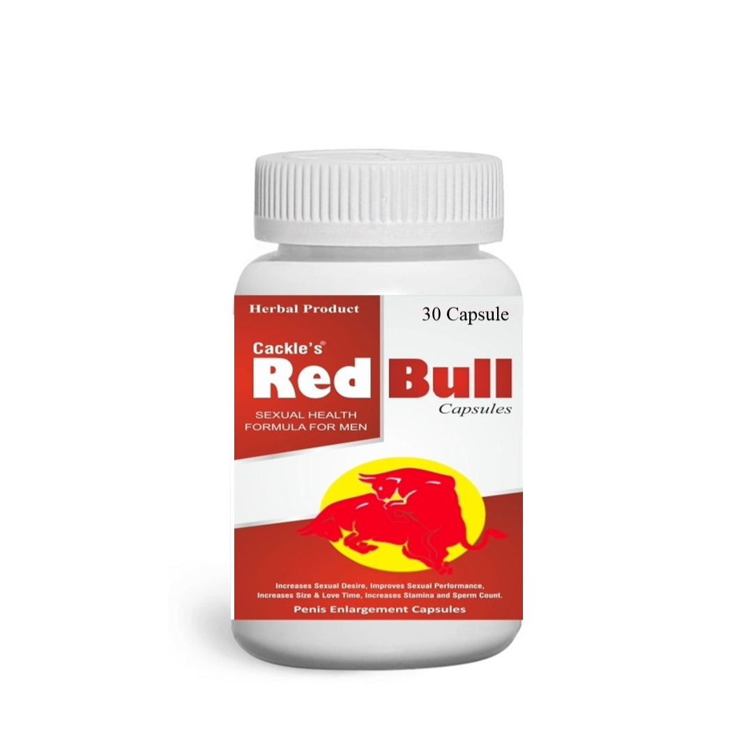 Red Bull Herbal Capsule for Men, Pack of 30 Capsules
