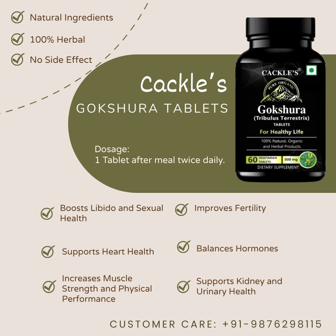 Gokshura Tablet - 800mg - Pack of 60 Tablets