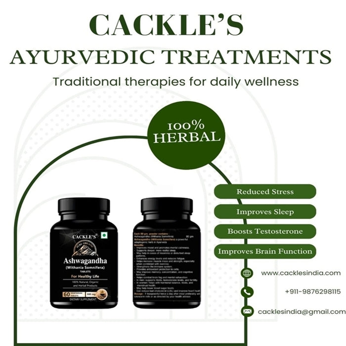 Ashwagandha Tablets - Pack of 60 Tablets, 800mg each