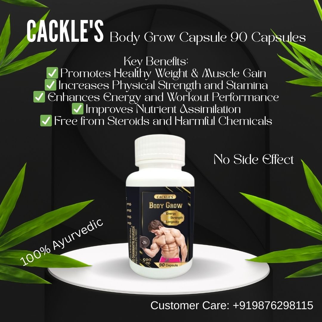Body Grow Herbal Capsule for Men and Women, Pack of 90 Capsules