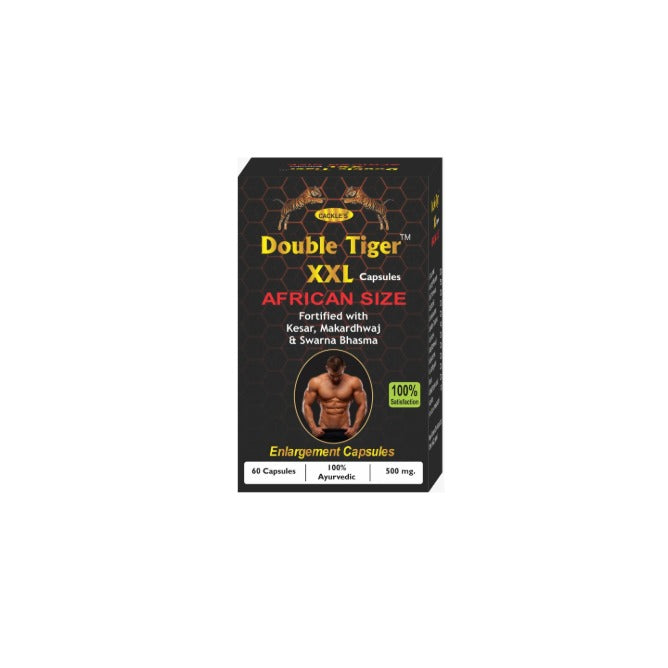 Double Tiger XXL Herbal Capsule for Men, Pack of 60 Capsules