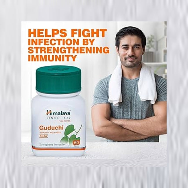 Himalaya Pure Herbs Guduchi Strengthens Immunity Wellness, Giloy, 60 Tablets