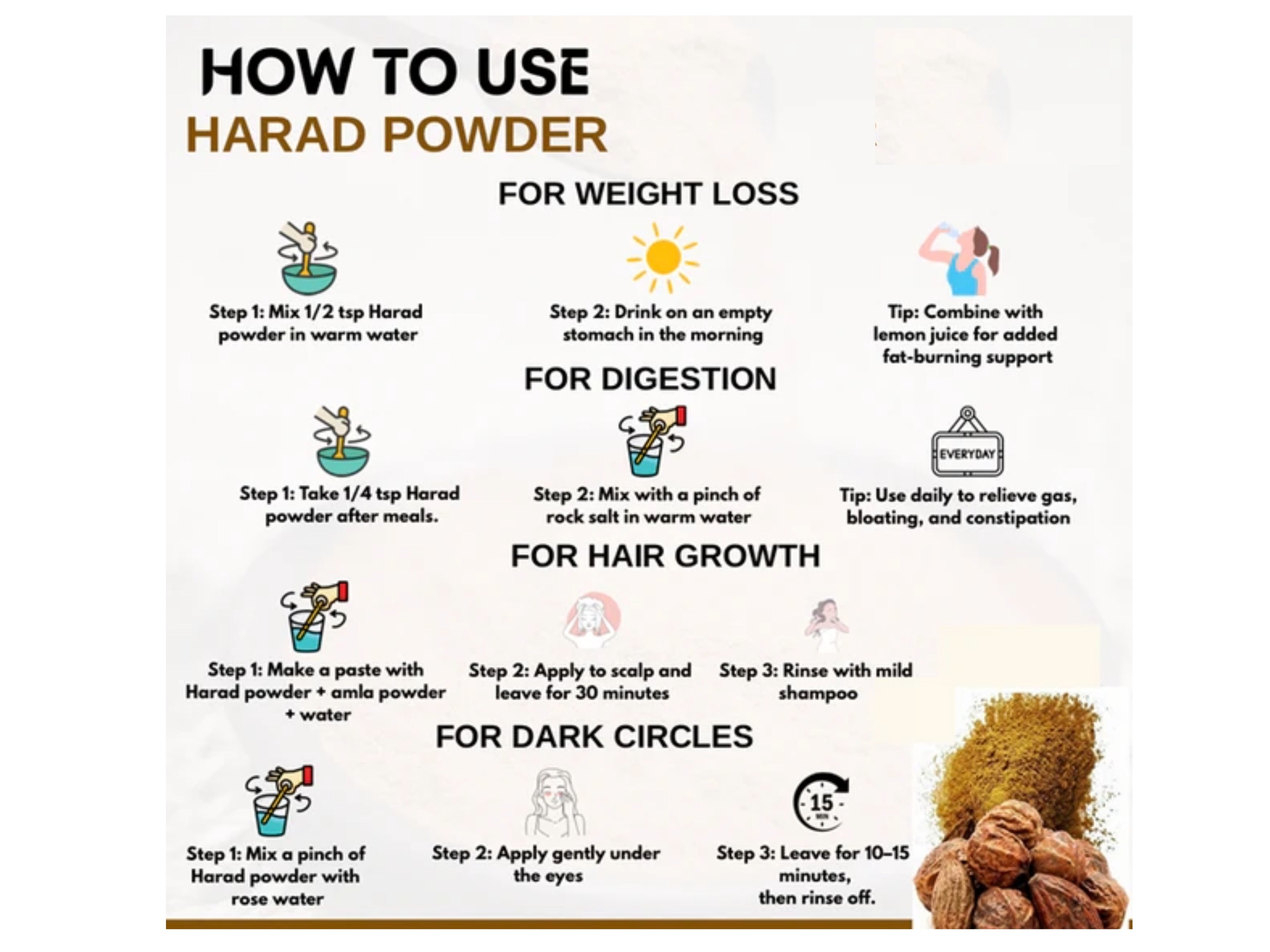 Pure Harad Powder (as Haritaki, Terminalia chebula)