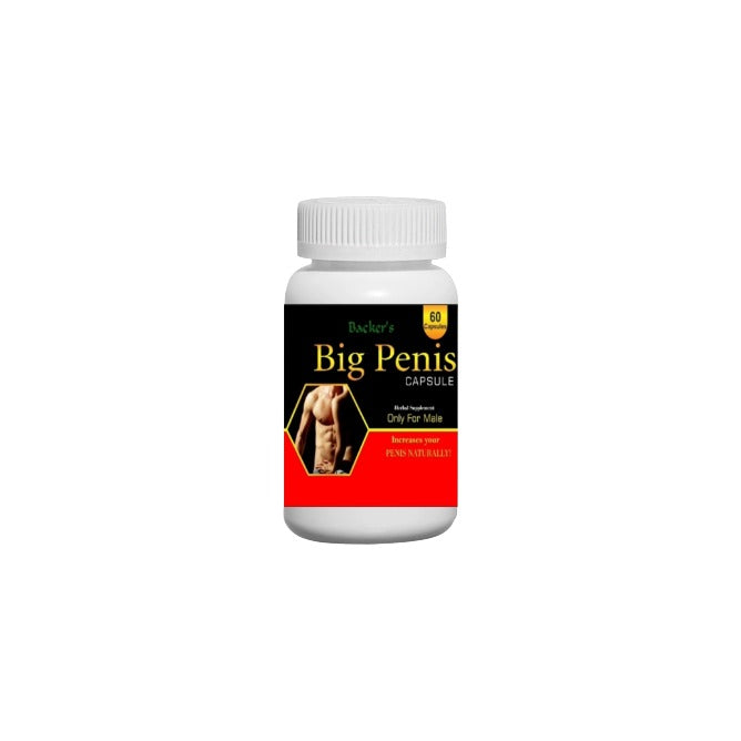 Backer's Big Penis Herbal Capsule for Men, Pack of 60 Capsules
