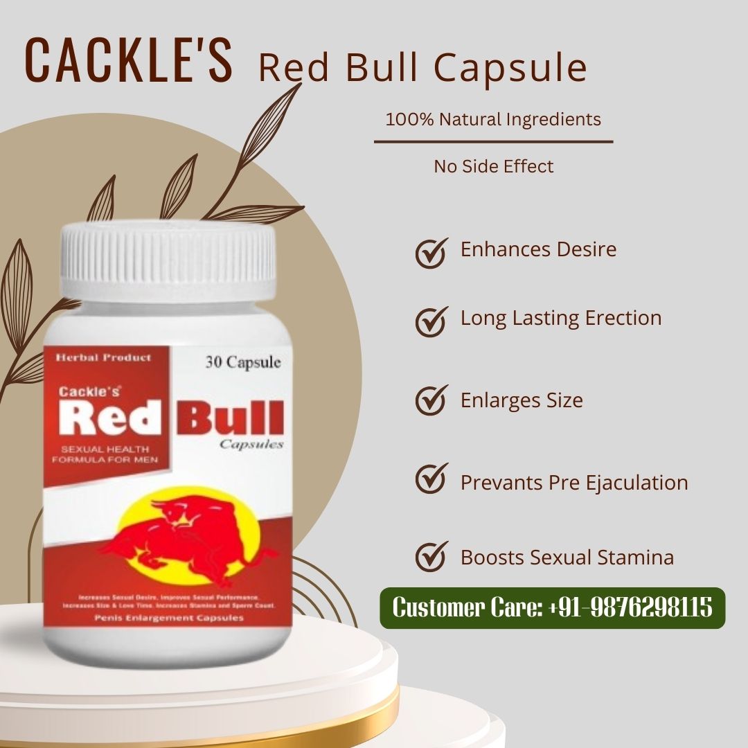 Red Bull Herbal Capsule for Men, Pack of 30 Capsules