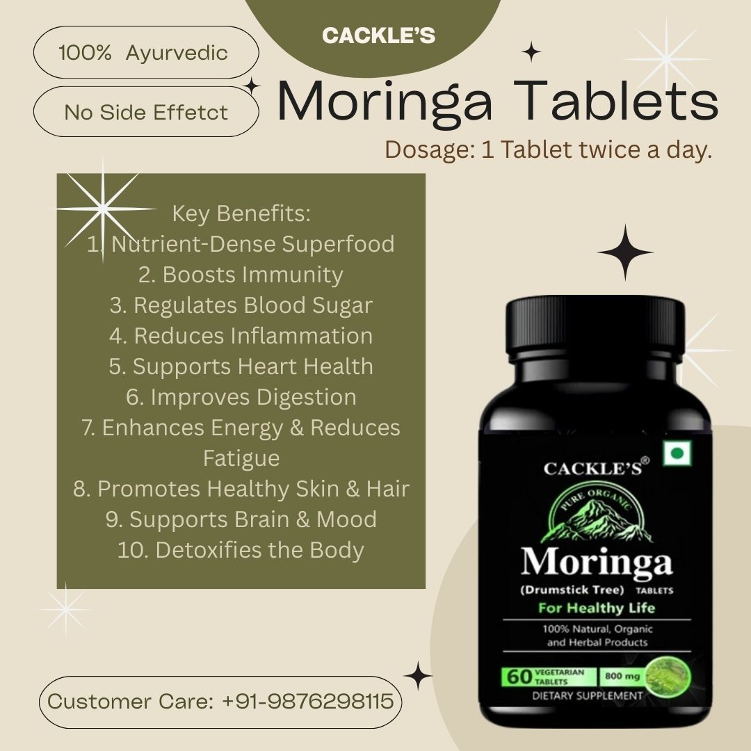 Moringa Tablets - Pack of 60 Tablets, 800mg each