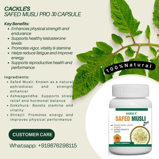 Safed Musli Pro Herbal Capsule for Men and Women, Pack of 30 Capsule
